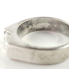 Sterling Silver Ring White Solitaire CZ 6.2g Size 8 BOCCO [7749]