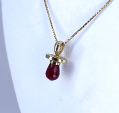 10k Yellow Gold Baby Pacifier PENDANT CHARM 20″ x 0.5mm Chain