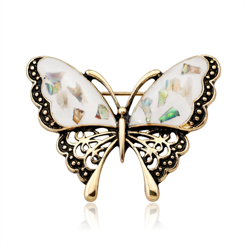 Colors Butterfly Brooch for Women Rhinestone Pin Fashion Insect Wedding Jewelry