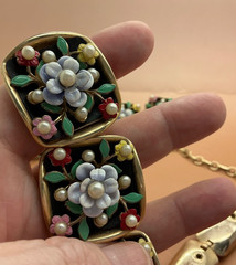 RETRO 4 Piece SET! Vintage ALICE Mulit Color Bracelet Earrings Necklace Ring!!
