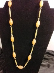 14″ Vintage Butterscotch Amber Beads & Gold Necklace for any occasion.