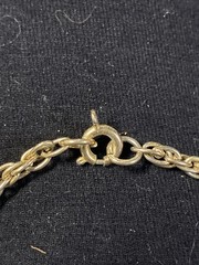 Vintage 50s Goldtone Locket Painted Courting Couple Silhouette Victorian Revival