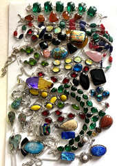 :Mystery ??? bag of Semi precious Gemstone Jewelry Worth $$$ BUY 2 GET 1 FREE