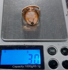 ViNtAge Estate Jewelry SOLID 14k Yellow GOLD Cameo Ring 3Grams Size 7, Excellent