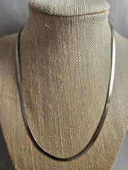 Vintage Danecraft Sterling Silver Herringbone Chain 16” Stamped Italy 925