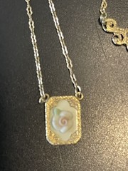 2 Vintage 1928 Jewelry Co Victorian Style Porcelain Roses & Faux Pearl Necklaces
