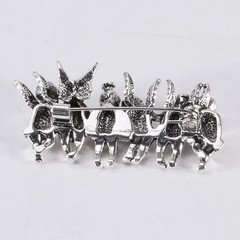 Vintage Angel Shape Brooch Women Jewelry Matte Metal Pin Coat Collar Accessories