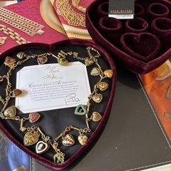 Joan Rivers Love Luck & Hope Heart 21 Charm Necklace – Complete Set Valentines