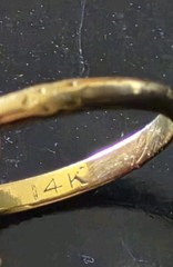 Vintage 14K Yellow Gold Plain Band Ring 1.28g Size 6.5 Minimalist Wedding Stack