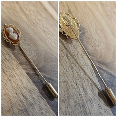 Vintage Cameo Lot of 14 ~ Pendant Stick Pin Brooch Glass Resin (Craft Projects)