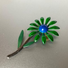 Vintage Jewelry Floral Dragonfly Butterfly Pin Lot Metal Enamel & Rhinestones