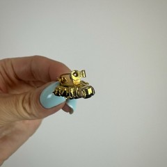 Vintage brooch – USSR jewelry – soviet red stone – Czech Republic