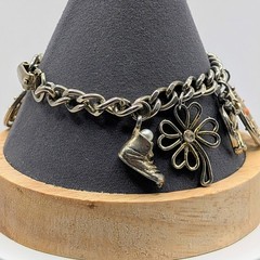 Vintage Charm Bracelet Lucky Charm Travel 7.25″