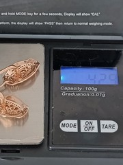 Vintage 1990-s 14 Ct Rolled Gold Zircons Earrings-Hallmarked 585 RG