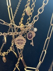 Jewelry lot Gold Tone Estate Finds Vtg To Now Necklaces Chains Bracelets Fashion