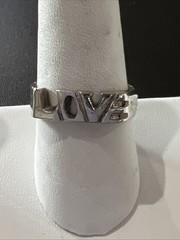 Vintage Ring Size 9.5 Says Love On One Side Stop On The Other