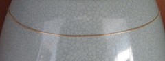 Vintage 14K Gold Delicate Box Chain, 1MM X 16”, Italy, Makers Mark, Spring Ring