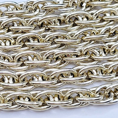 Multi Link Twist Rope Style Chain Very Light Gold Tone Vintage Necklace 30 Inch