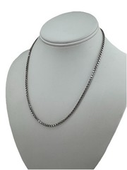 10K Hollow White Gold Box Chain Link Necklace 18″ / 2mm / 5 Grams – NICE!