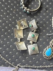 Vintage Sterling Silver Native American Style Jewelry Lot 4 Scrap Or Wear D3