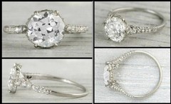 2.00Ct Round Cut Lab Created Diamond 925 Silver Engagement Bridal Ring