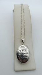 Vintage London 925 Sterling Silver Locket Pendant How Do I Love Thee? UK Sonnet