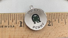Vintage Silver Charm Lucky Shamrock Penny 1960