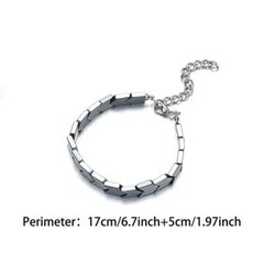 Collar de clavícula de hematita con estilo, joyería de moda, cadena de regalo