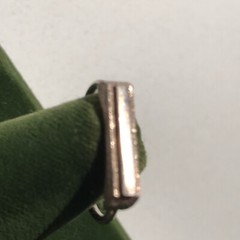 Vintage Sterling Silver Stamped Typebar Monogram “I” Ring Size 6 ADJUSTABLE