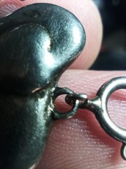 Vintage Sterling Silver LUCKY TRUNK UP Large Figural ELEPHANT Clip On Charm 8g
