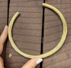 Vintage Gold Tone Modernist Torque Statement Necklace (1980’s) Choker