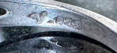 Vintage Sterling Silver 925 Pinky Ring Black Stone Floral Ornate Petite Size 4