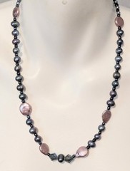 Vtg Handmade Necklace Lot Hematite Pearl Carnelian Garnet Beads Gold Filled