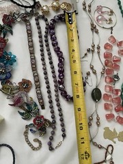 Vintage Jewelry Lot with Various Styles Necklaces/ Earrings/bracelets/ Others