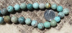 Fine Antique Vintage Chinese Natural Turquoise Bead Necklace 123Grams 29″ Hubei