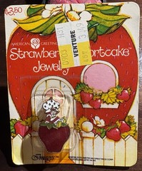 Vintage 1982 Strawberry Shortcake Enamel Pin New In Original Packaging