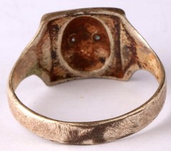 Memento mori engraving skull ring bones Remember to die signet Antique amulet