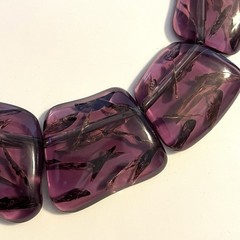 Gerda Lynggaard MONIES Massive Amethyst Crackled Acrylic Resin Collar Necklace