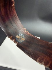 Vintage India Wood Silver Tone Bangle Bracelet Chunky Tribal Boho Statement 8″