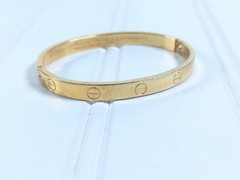 Vintage Charles Revson Inc. Aldo Cipullo Love Bracelet Gold Electroplate 1970
