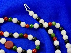 Vintage Asian Multi-Color Jade Necklace, family owned for over 60 years. Perfect