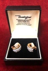 VTG SWAROVSKI Jeweler’s Collection Gold-Plated EARRINGS SWAN+SIGNATURE+COPYRIGHT