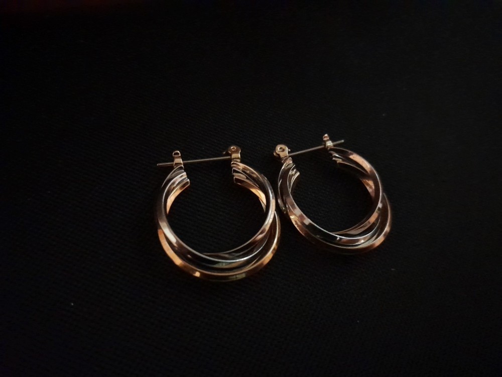Beautiful Gold And Silver Multi Hoop Vintage Earring Elegance For Any Occasion
