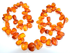 ✅56cm = 44gr RUSSIAN SOVIET BALTIC AMBER BEAD NECKLACE 琥珀 BRACELET STONE PENDANT