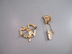 Vintage Australia brooch pin Lot of 2 Koala & Boomerang continent