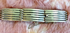 STERLING SILVER MODERNIST VINTAGE MEXICAN PANEL BRACELET 7.5 in TAXCO