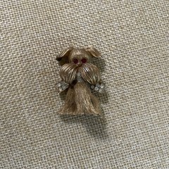 Vintage Marcel Boucher Style Pin TERRIER Dog Brooch