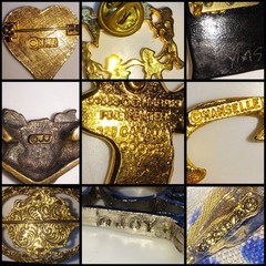 30 Vintage Brooch/Pins Lot–Some Signed—Goldtone Rhinestone Animals Cameo Flowers