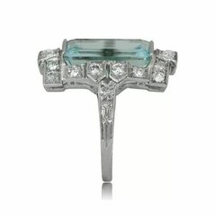 5.5Ct Art Deco Style Lab Created Diamond Anniversary 14K White Gold Finish Ring