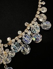 Juliana D&E AB Crystal Bead & Clear Rhinestone Cha Cha Necklace BOOK PIECE